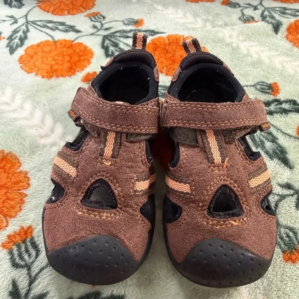Pediped Flex Amazon Sandals Shoes Brown Size 21 / 5.5 Toddler Boy